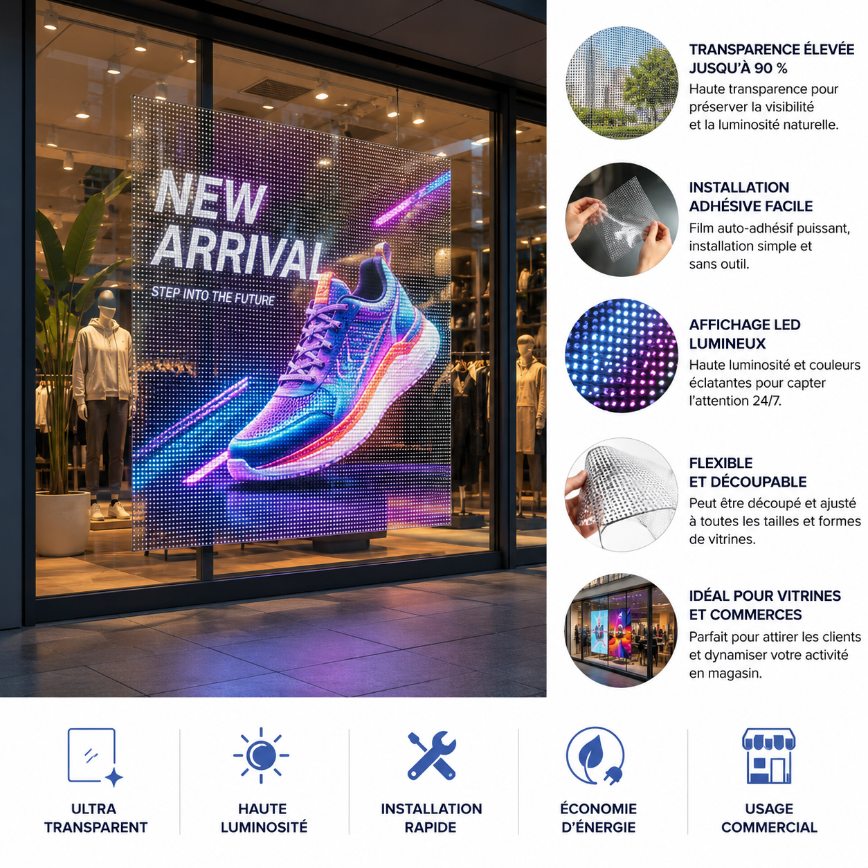ClearLED™ | Écran Transparent pour Vitrine & déco