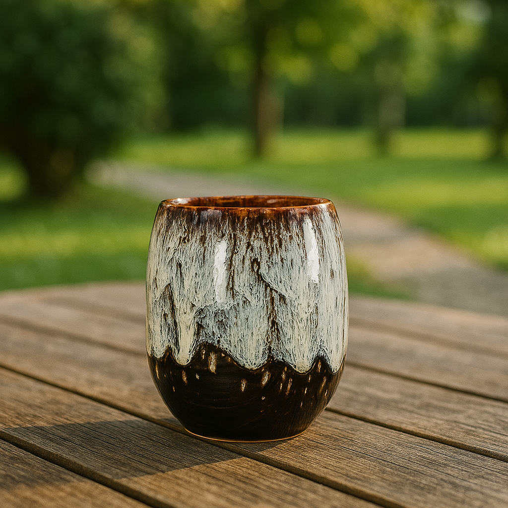 Vintage rustic marble coffee cups