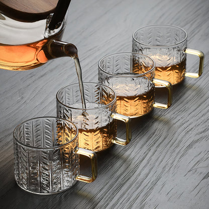 Stylish glass espresso cups