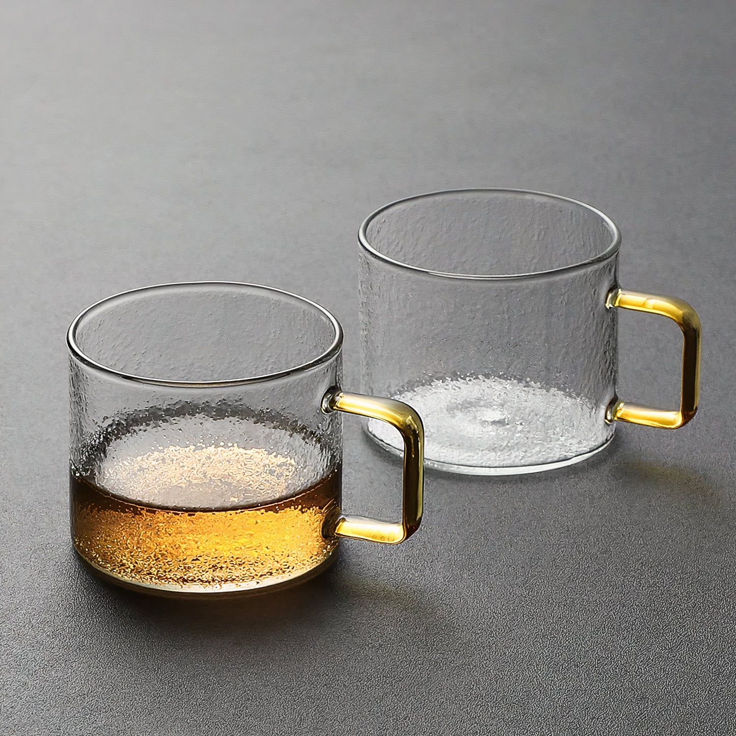 Stylish glass espresso cups
