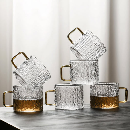 Stylish glass espresso cups