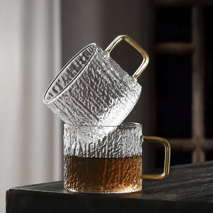 Stylish glass espresso cups