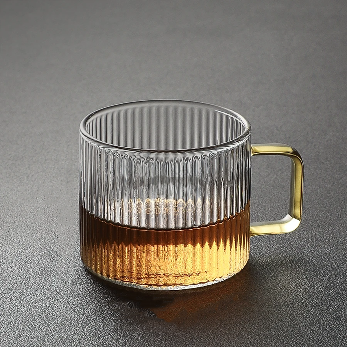 Stylish glass espresso cups