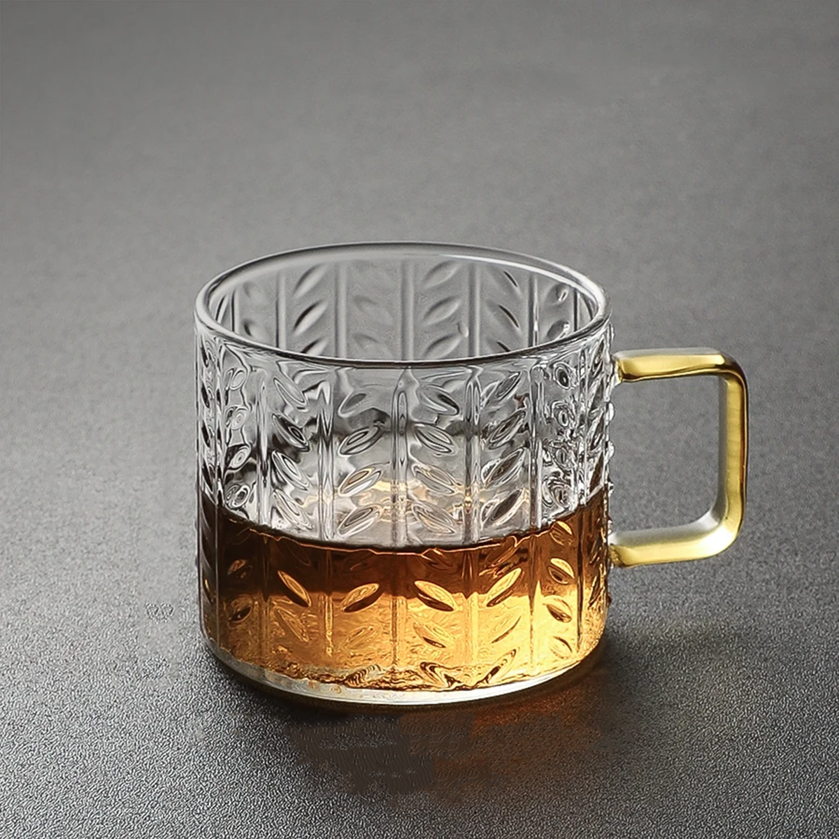 Stylish glass espresso cups