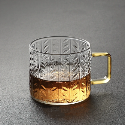 Stylish glass espresso cups
